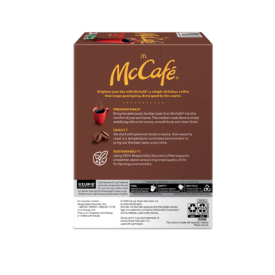 McCafe Premium Roast Coffee Keurig® K-Cup® Pods, Medium Roast, 24/Box (5000358124)