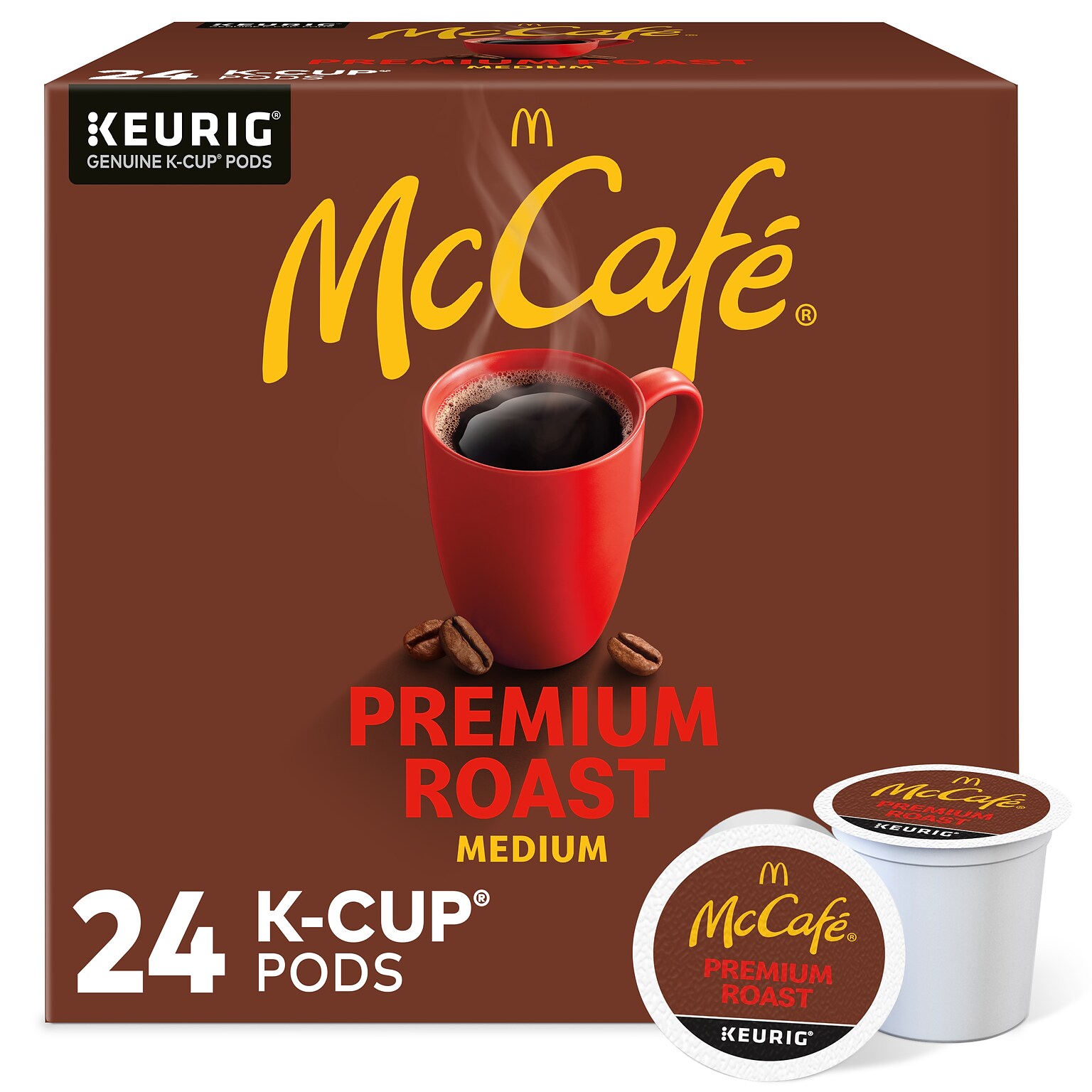 McCafe Premium Roast Coffee Keurig® K-Cup® Pods, Medium Roast, 24/Box (5000358124)