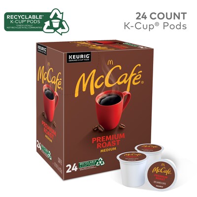 McCafe Premium Roast Coffee Keurig® K-Cup® Pods, Medium Roast, 24/Box (5000201379)