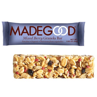 MadeGood Gluten Free Mixed Berry Granola Bar, 0.85 oz., 6 Bars/Box (307-00245)