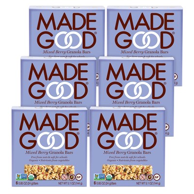 MadeGood Gluten Free Mixed Berry Granola Bar, 0.85 oz., 6 Bars/Box (307-00245)