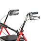 Drive Medical Four Wheel Rollator Rolling Walker with Fold Up Removable Back Support Red (10257RD-1)