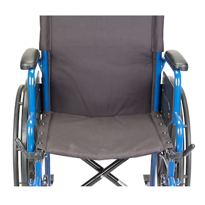 Drive Medical Blue Streak Wheelchair with Flip Back Desk Arms Swing Away Footrests 16" Seat (BLS16FBD-SF)