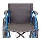 Drive Medical Blue Streak Wheelchair with Flip Back Desk Arms Elevating Leg Rests 18" Seat (BLS18FBD-ELR)