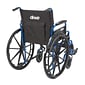 Drive Medical Blue Streak Wheelchair with Flip Back Desk Arms Swing Away Footrests 18" Seat (BLS18FBD-SF)