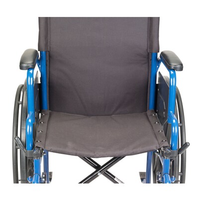 Drive Medical Blue Streak Wheelchair with Flip Back Desk Arms Elevating Leg Rests 20" Seat (BLS20FBD-ELR)