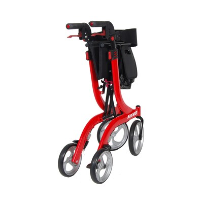 Drive Medical Nitro Euro Style Rollator Rolling Walker Red (RTL10266)