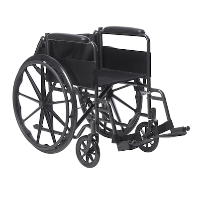 Drive Medical Silver Sport 1 Wheelchair with Full Arms and Swing away Removable Footrest (SSP118FA-SF)