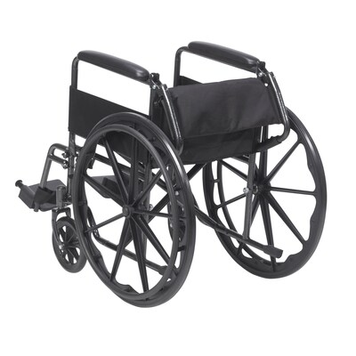 Drive Medical Silver Sport 1 Wheelchair with Full Arms and Swing away Removable Footrest (SSP118FA-SF)