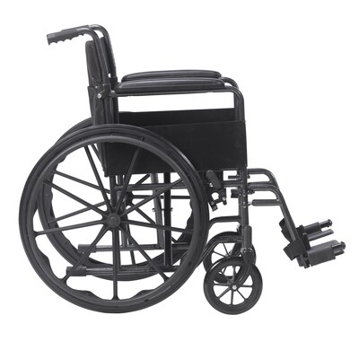 Drive Medical Silver Sport 1 Wheelchair with Full Arms and Swing away Removable Footrest (SSP118FA-SF)