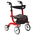 Drive Medical Nitro Euro Style Rollator Rolling Walker Red (RTL10266)