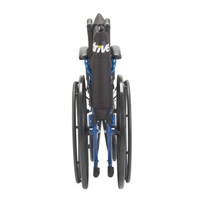 Drive Medical Blue Streak Wheelchair with Flip Back Desk Arms Elevating Leg Rests 20" Seat (BLS20FBD-ELR)