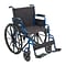 Drive Medical Blue Streak Wheelchair with Flip Back Desk Arms Swing Away Footrests 20 Seat (BLS20FB