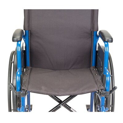 Drive Medical Blue Streak Wheelchair with Flip Back Desk Arms Swing Away Footrests 20" Seat (BLS20FBD-SF)