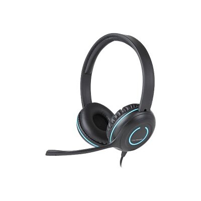 Cyber Acoustics AC Stereo Headset, Over-the-Head, Blue/Black (AC-5008)