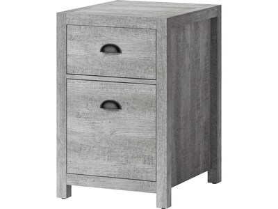 Whalen Fallbrook 2-Drawer Vertical File Cabinet, Letter/Legal, Smoked Ash, 20" (SPUS-FBSF-GM)