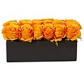 Nearly Natural Roses in Rectangular Planter (1487-OY)