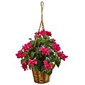 Nearly Natural Bougainvillea in Hanging Basket (6988)