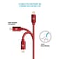 Apple Certified Durable Lightning Cable for iPhone, iPad, 6ft Red (LGHTMFI6FT-RED)