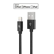 Apple Certified Durable Lightning Cable for iPhone/iPad, 6-ft, Black (LGHTMFI6FT-BLK)