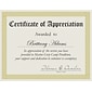 Great Papers Channel Border Foil Certificates, 8.5" x 11", Beige/Gold, 15/Pack (963007)