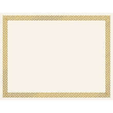 Great Papers Braided Foil 8.5 x 11 Certificates, Beige/Gold, 15/Pack (963006)
