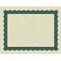 Great Papers Metallic 8.5 x 11 Certificates, Beige/Green, 100/Pack (934200)