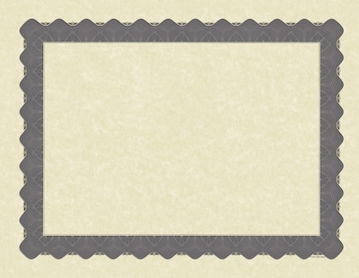 Masterpiece Studios Certificates, 8.5 x 11, Beige and Metallic Silver, 25/Pack (934325)