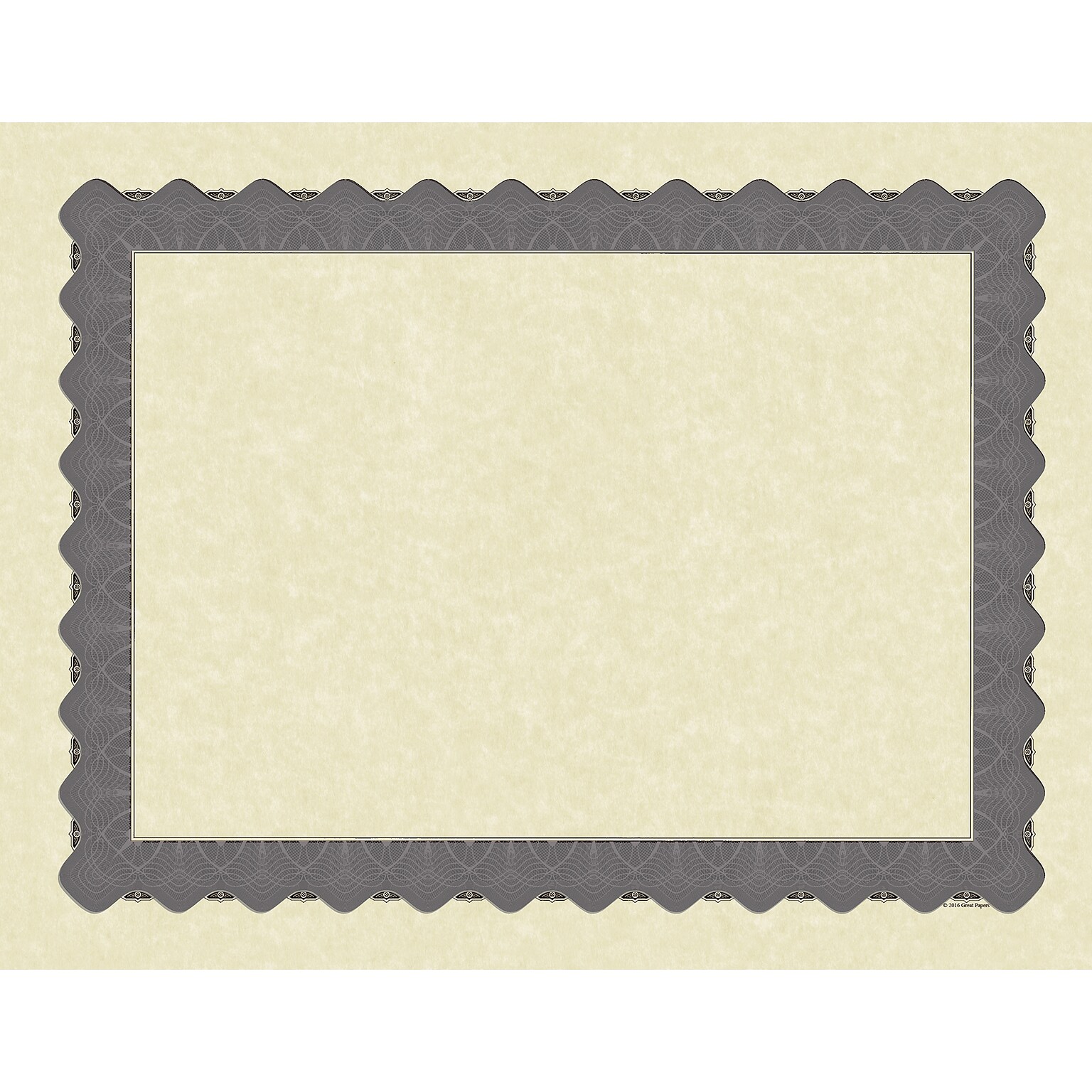 Masterpiece Studios Certificates, 8.5 x 11, Beige and Metallic Silver, 25/Pack (934325)