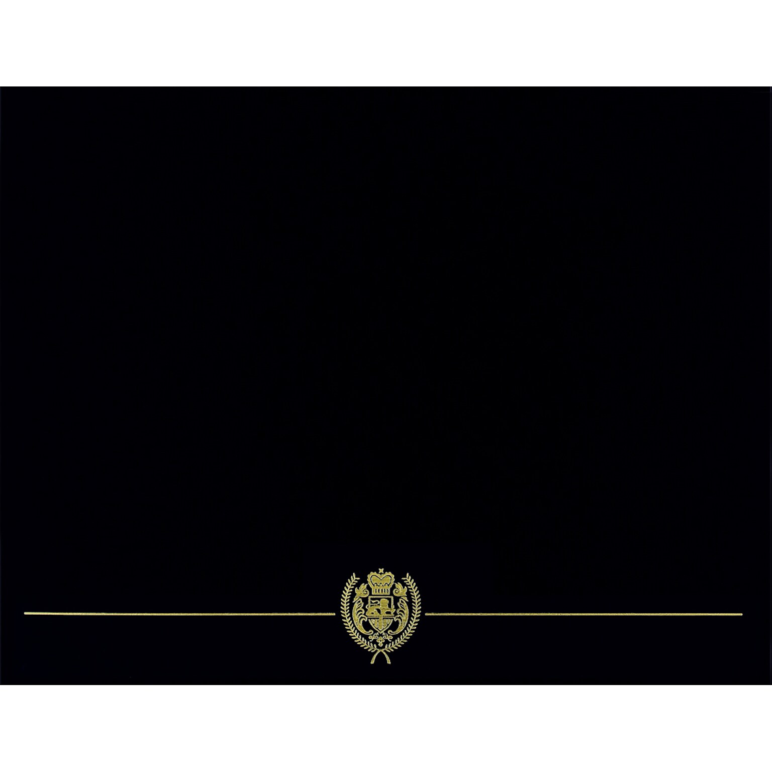 Masterpiece Studios Classic Crest Certificate Holders, 8.5 x 11, Black, 5/Pack (903117)