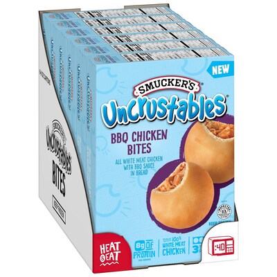 Smuckers Uncrustables BBQ Chicken Bites Pouch, 2 oz., 3/Box, 6 Boxes/Pack (307-00330)
