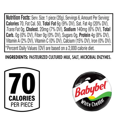 Babybel Mini Variety Cheese, 4.5 oz., 5/Pack (600-00234)