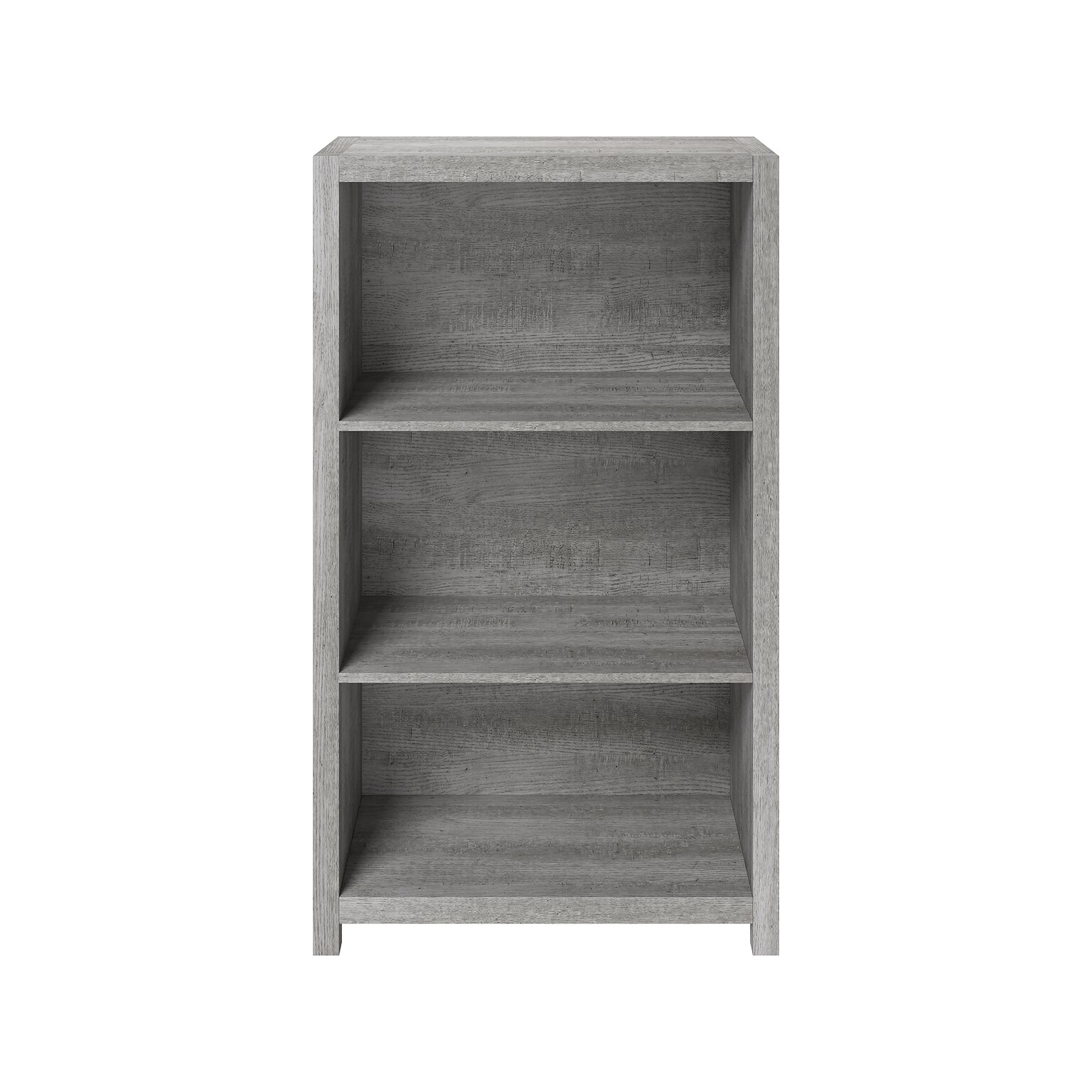 Whalen Fallbrook 3-Shelf 48H Bookcase, Smoked Ash/Rustic Warm Gray (SPUS-FBBK-GM)