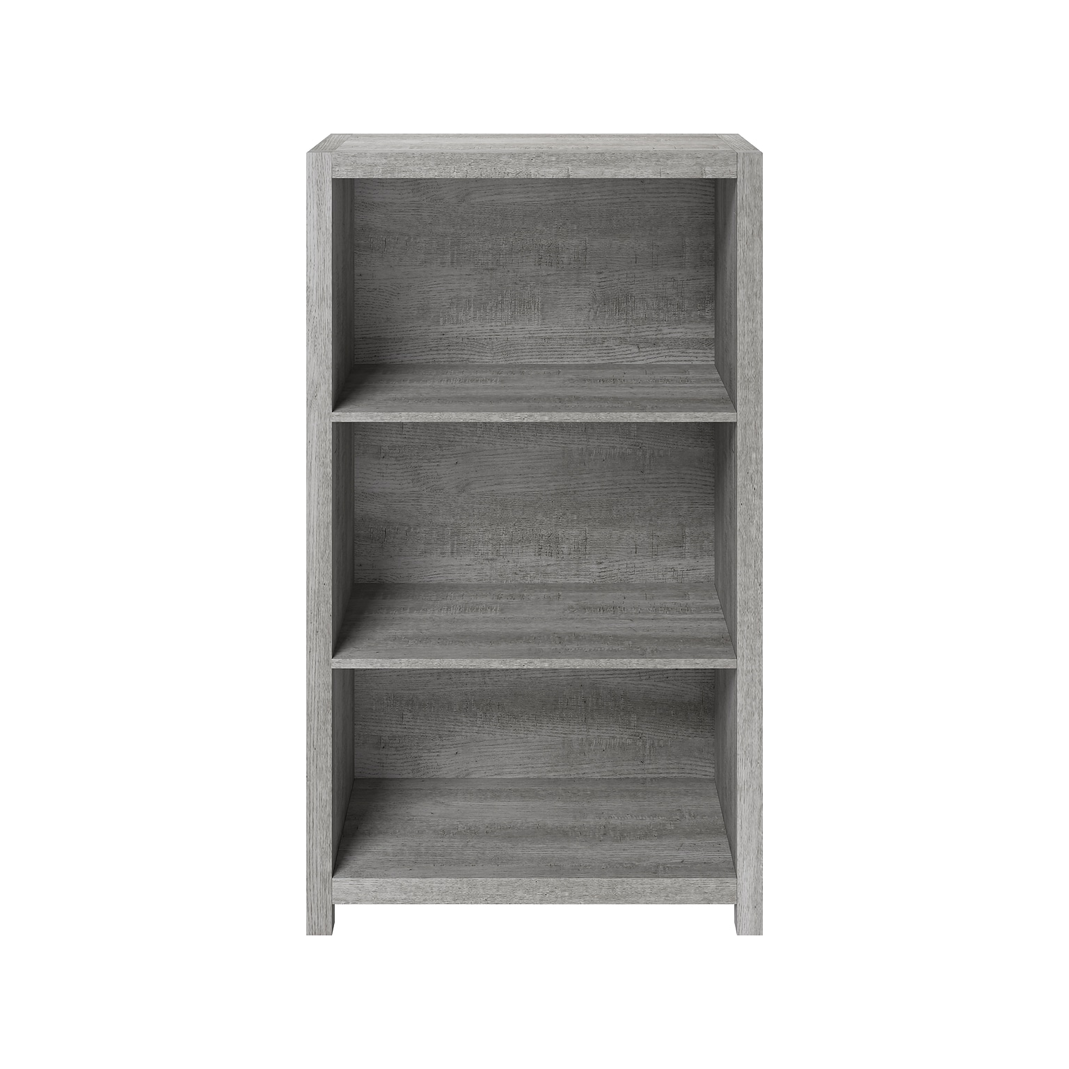 Whalen Fallbrook 3-Shelf 48H Bookcase, Smoked Ash/Rustic Warm Gray (SPUS-FBBK-GM)