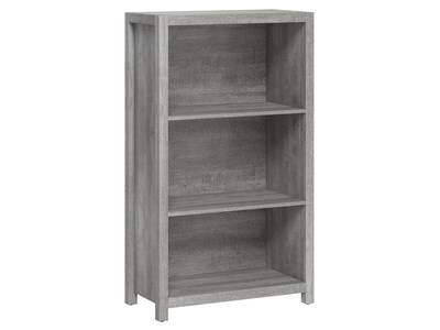 Whalen Fallbrook 3-Shelf 48"H Bookcase, Smoked Ash/Rustic Warm Gray (SPUS-FBBK-GM)