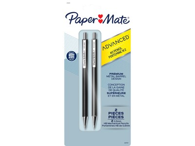 Paper Mate Advanced Mechanical Pencil, 0.5mm, #2 Medium Lead, 2/Pack (2128211)