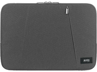 Solo New York Oswald Polyester Laptop Sleeve for 15.6 Laptops, Gray (SLV1615-10)
