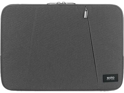Solo New York Oswald Polyester Laptop Sleeve for 15.6" Laptops, Gray (SLV1615-10)
