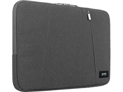 Solo New York Oswald Polyester Laptop Sleeve for 15.6 Laptops, Gray (SLV1615-10)