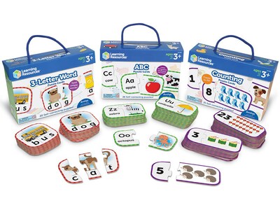 Learning Resources Puzzle Card PreK Bundle, Multicolor (LER 6085)