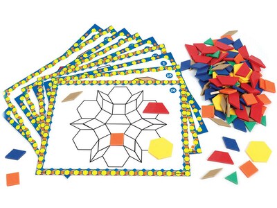 Learning Resources Pattern Block Activity Set, Assorted Colors (LER 6134)