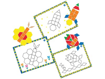 Learning Resources Pattern Block Activity Set, Assorted Colors (LER 6134)