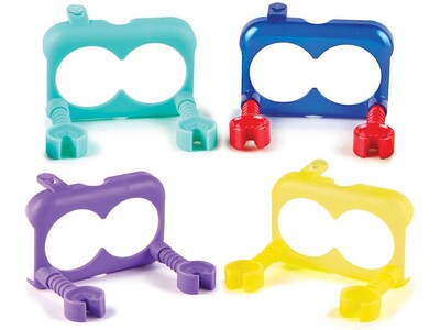 Learning Resources Botley The Coding Robot Facemask, Light Blue/Dark Blue/Purple/Translucent Yellow, 4/Pack (LER 2953)