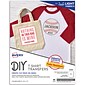 Avery Stretchable Heat Transfers for Light Fabrics, Inkjet, 8.5" x 11", 5 Transfers/Pack (3302)