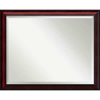 Amanti Art Wall Mirror Large Rubino Cherry Scoop 31W x 25H Frame Cherry (DSW1398465)