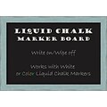 Amanti Art Framed Liquid Chalk Marker Board Medium Sky Blue Rustic 27W x 19H Frame Blue (DSW3315562)