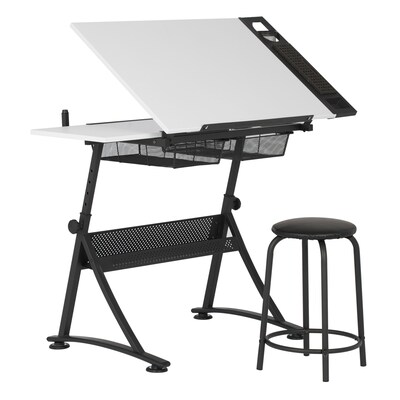 Studio Designs 47.75”W Laminate Fusion Craft Center Drafting Table White (10102)