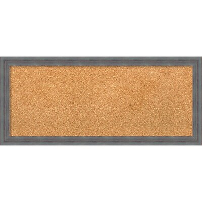 Amanti Art Panel Dixie Grey Rustic 32W x 14H Framed Cork Board (DSW3907412)