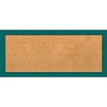 Amanti Art Framed Cork Board Panel French Teal Rustic 32W x 14H Frame Teal (DSW3907420)