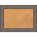 Amanti Art Medium Country Barnwood 30W x 22H Rustic Grey Framed Cork Board (DSW3907432)